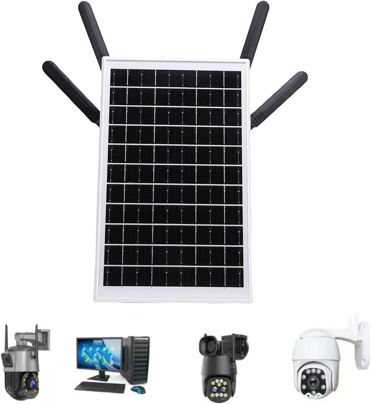 تقویت کننده سیگنال وای فای خورشیدی XUMIUZIY، مودم روتر 4G LTE خورشیدی 300 مگابیت بر ثانیه با باتری 18000 میلی آمپر ساعت برای کمپینگ و خودروهای تفریحی (آنتن های مشکی) تقویت کننده سیگنال وای فای خورشیدی XUMIUZIY، مودم روتر 4G LTE خورشیدی 300 مگابیت بر ثانیه با باتری 18000 میلی آمپر ساعت برای کمپینگ و خودروهای تفریحی (آنتن های مشکی)