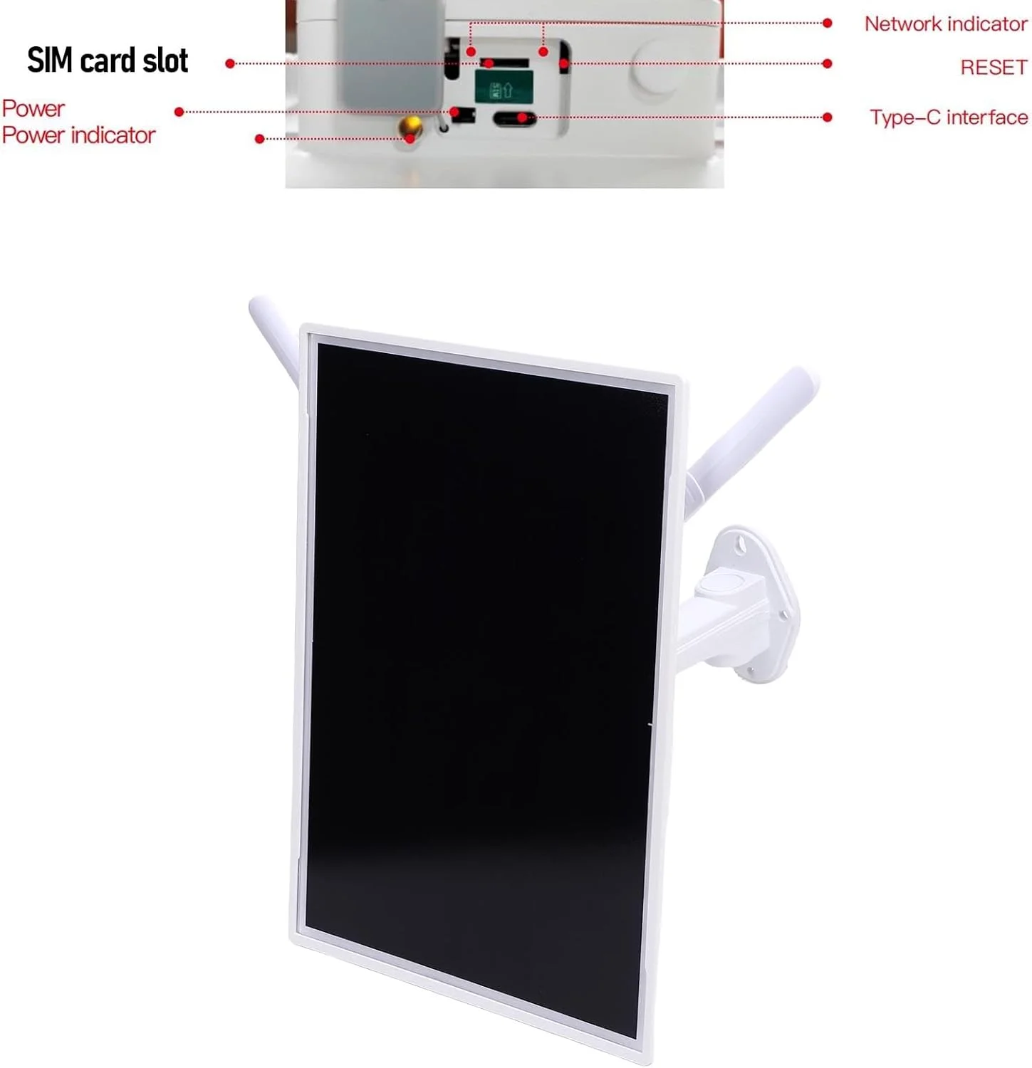 مودم روتر 4G LTE با انرژی خورشیدی 15 واتی، تقویت کننده سیگنال وای فای فضای باز، تکرار کننده خورشیدی، تغذیه شده توسط باتری 24000MAH و پشتیبانی از انرژی خورشیدی یا USB.