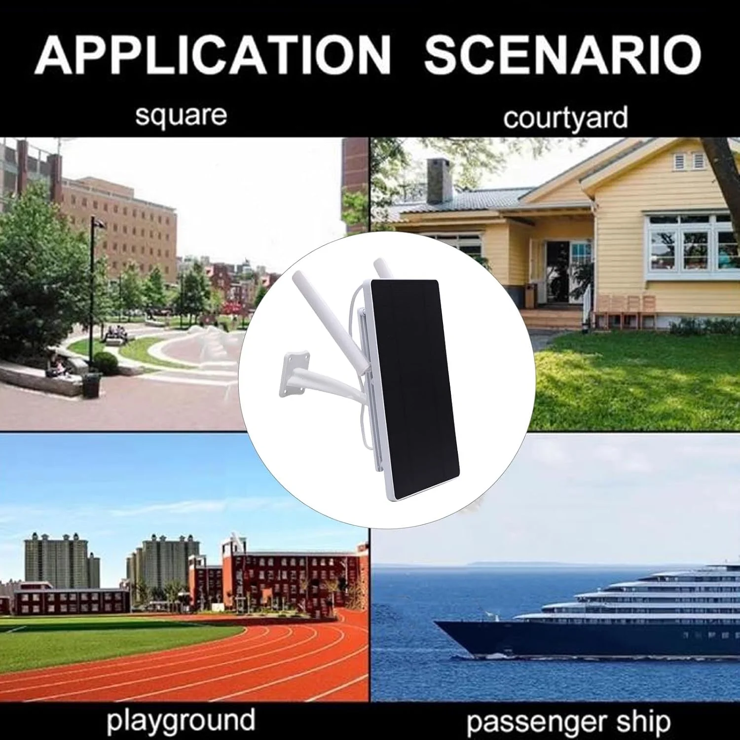 مودم روتر 4G LTE با انرژی خورشیدی 10 واتی، تقویت کننده سیگنال توسعه دهنده وای فای در فضای باز، ضد آب IP66 با عمر طولانی 4G (ایالات متحده)