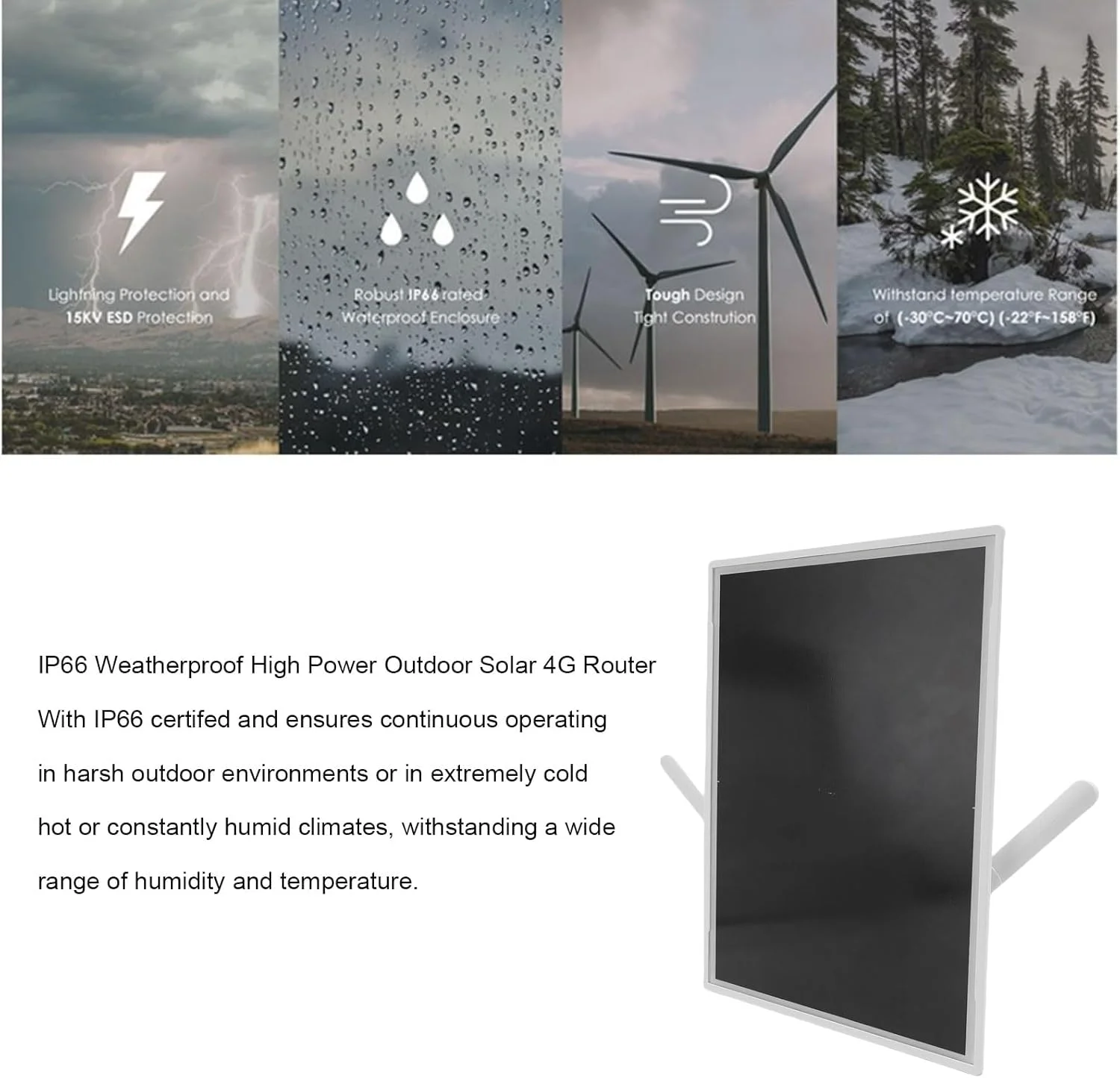 مودم روتر 4G LTE خورشیدی با باتری 20000mAh، مودم وای فای خورشیدی ضد آب برای ماهیگیری، 4G LTE برای اروپا مودم روتر 4G LTE خورشیدی با باتری 20000mAh، مودم وای فای خورشیدی ضد آب برای ماهیگیری، 4G LTE برای اروپا