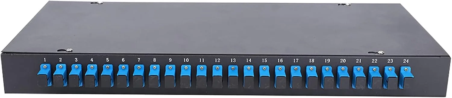 جعبه ترمینال فیبر نوری Brilluxa، پنل پچ فیبر 24 پورت با کانکتور SC برای توزیع شبکه و اتصالات فیبر نوری.