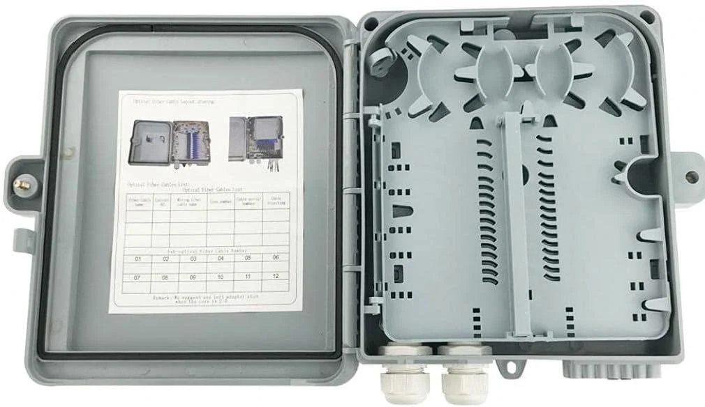جعبه ترمینال کابل فیبر نوری 12 هسته ای، جعبه توزیع کابل، محفظه محافظت از کابل