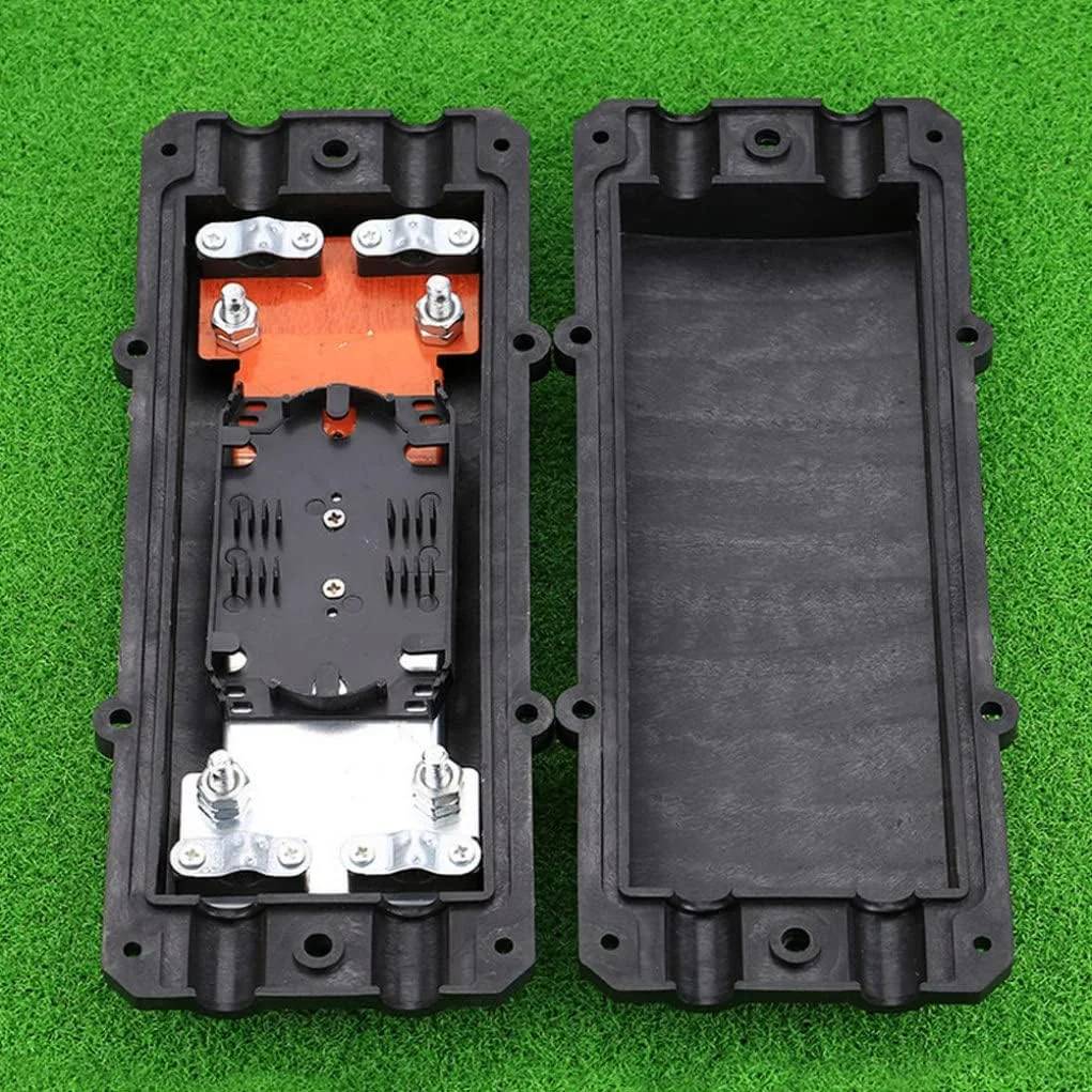 جعبه اتصال فیبر نوری، محفظه اتصال کابل فیبر نوری 2 ورودی 2 خروجی 12 هسته ای، لوازم جانبی الکتریکی - جعبه اتصال کابل فیبر