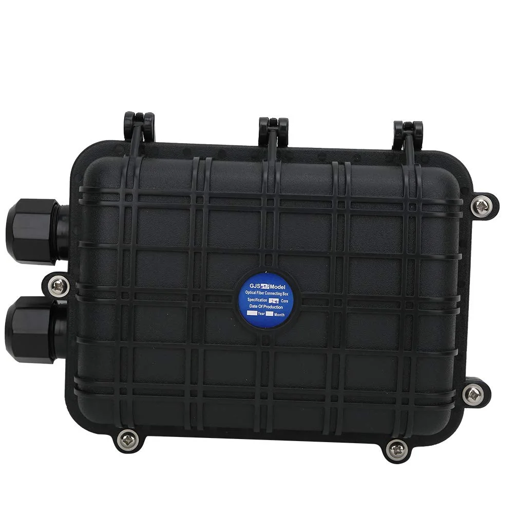 جعبه اتصال کابل فیبر نوری 1 ورودی 1 خروجی، محفظه اتصال فیبر نوری افقی ضد آب IP68 (48 هسته)