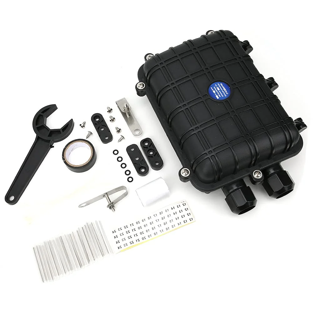 جعبه اتصال فیبر نوری Demeras، جعبه اتصال فیبر نوری افقی ضد آب IP68 برای خطوط لوله (24 هسته)