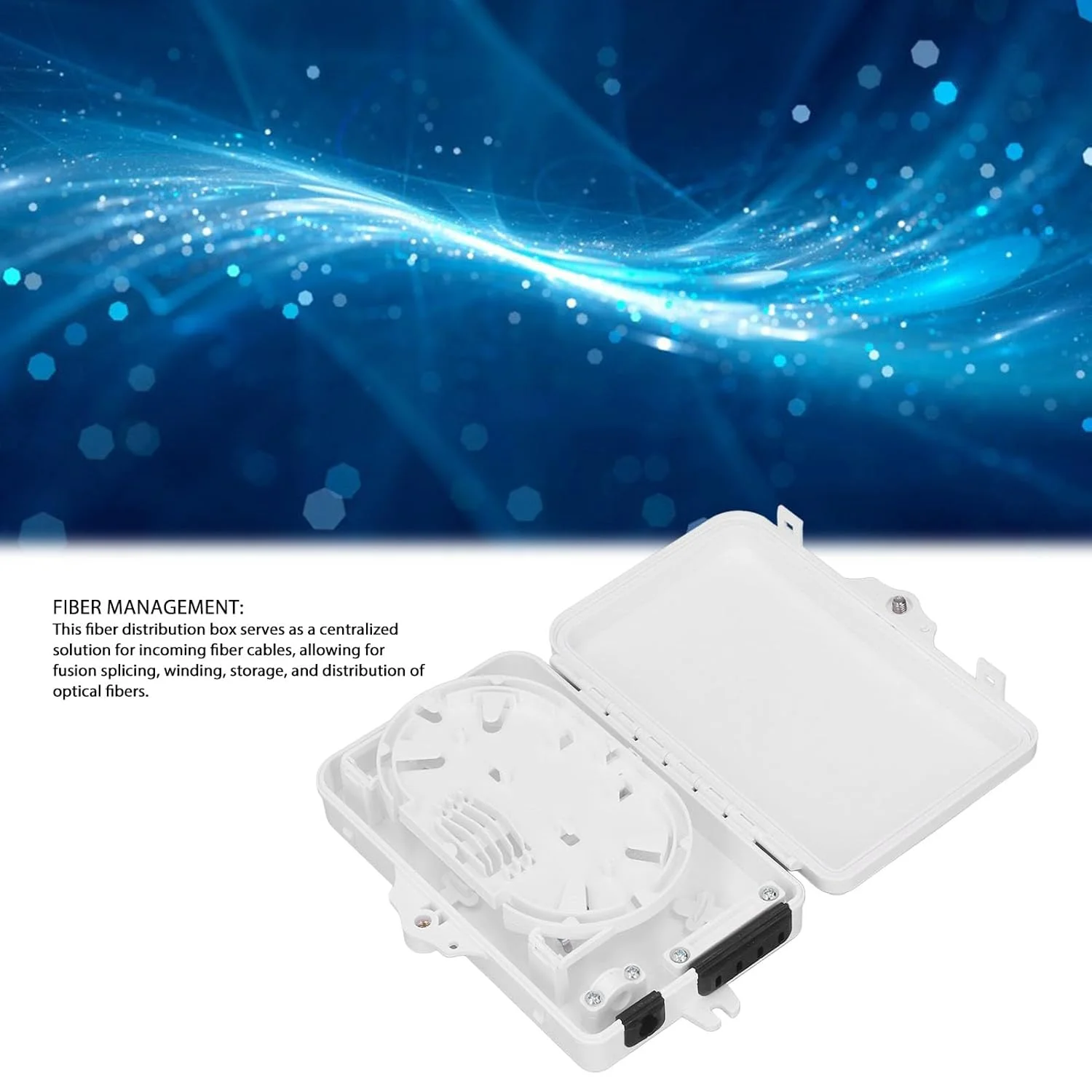 جعبه ترمینال فیبر نوری ضد آب Cryfokt 4IP65، نصب دیواری، مسیریابی مجزا، محفظه جعبه پنل اتصال فیبر نوری برای داخل و خارج ساختمان