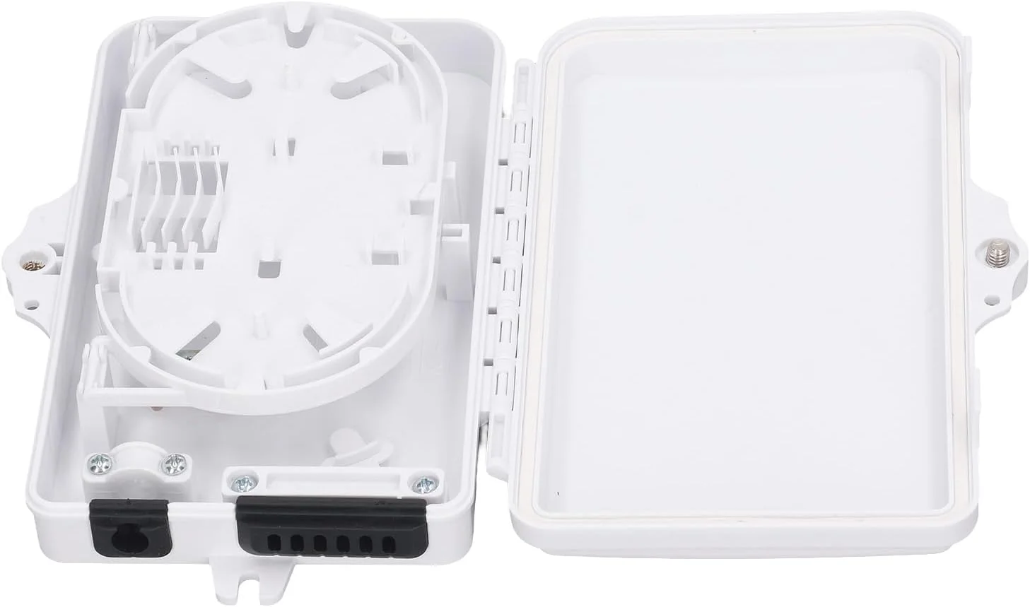 جعبه تقسیم فیبر نوری FTTH دپیسوتا، جعبه تقسیم فیبر 6 هسته ای ضد آب، چرخش 180 درجه، طراحی لایه ای