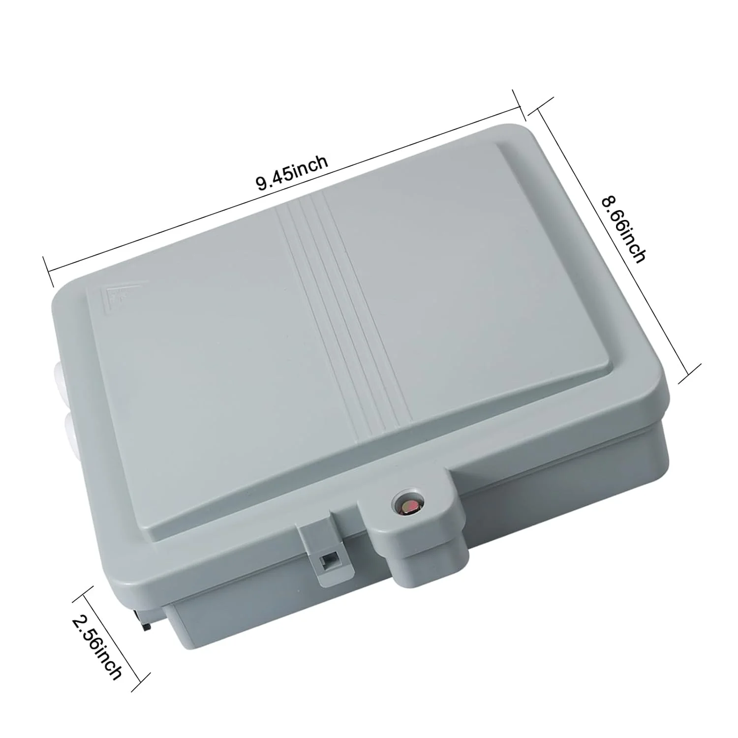 جعبه تقسیم فیبر نوری، محفظه نصب دیواری 12 پورت با 12 آداپتور SC APC، سینگل مود، FTTH، ضد آب IP65 مناسب برای استفاده در فضای باز/داخلی - 24x22x6.5 سانتی متر جعبه تقسیم فیبر نوری، محفظه نصب دیواری 12 پورت با 12 آداپتور SC APC، سینگل مود، FTTH، ضد آب IP65 مناسب برای استفاده در فضای باز/داخلی - 24x22x6.5 سانتی متر