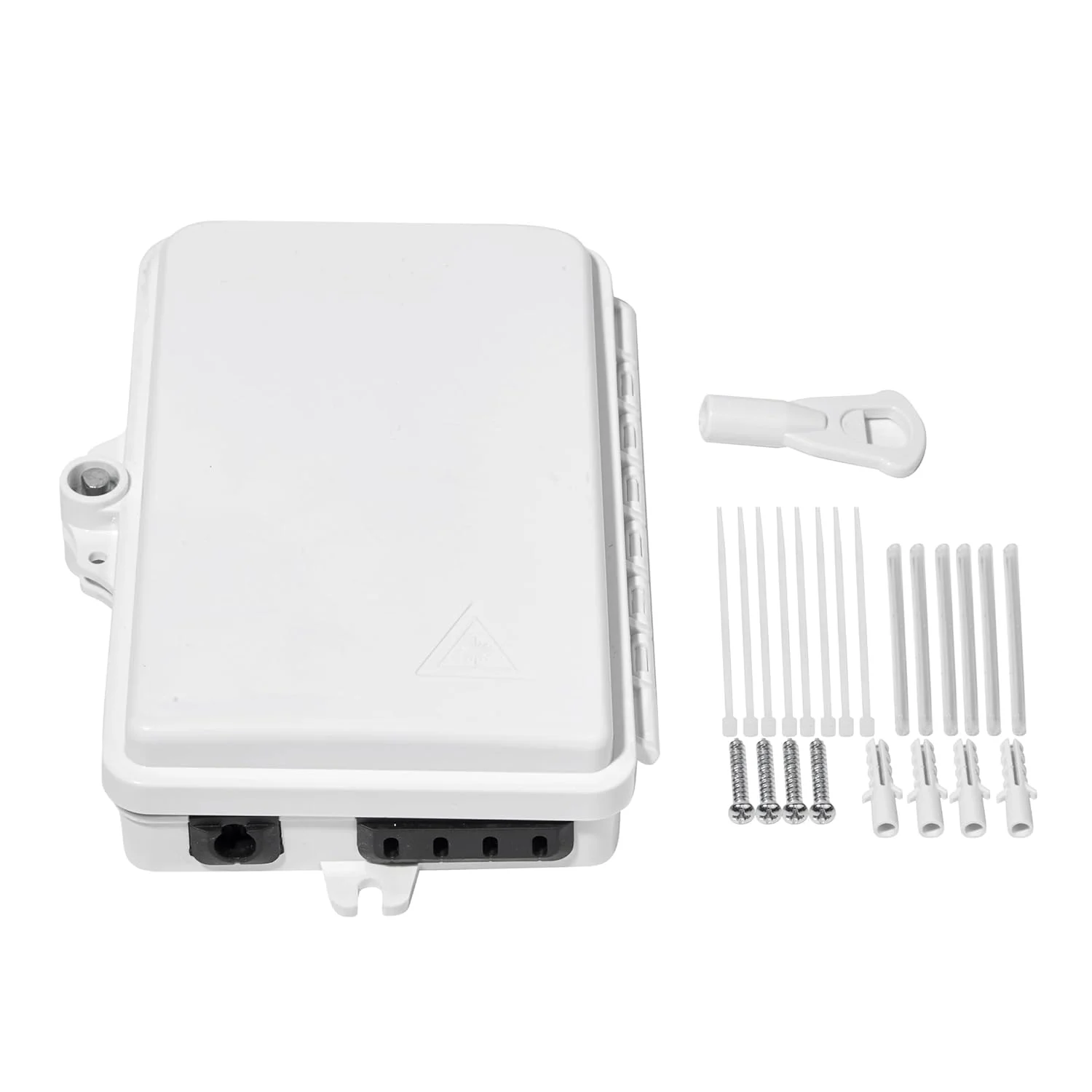 جعبه تقسیم فیبر نوری 4 هسته ای، جعبه ترمینال فیبر نوری (SC UPC)، قابل نصب روی دیوار