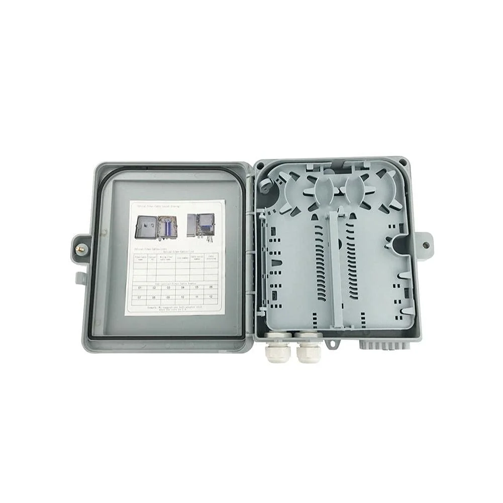 جعبه تقسیم کابل 12 هسته ای، جعبه ترمینال فیبر نوری ضد آب، محفظه تقسیم فیبر نوری