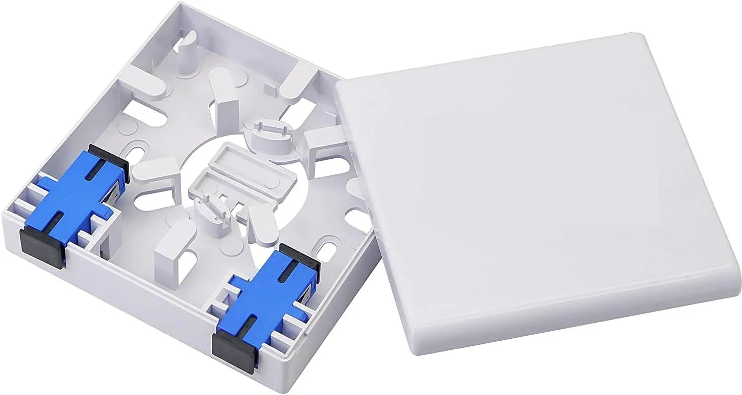 جعبه اتصال فیبر نوری ضد آب پلاستیکی ABS نوع SC دو پورت DKURVE