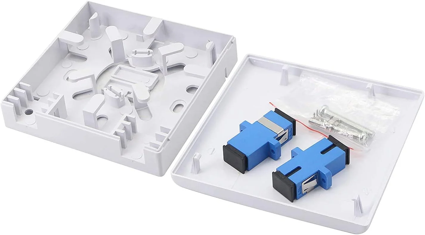 جعبه اتصال فیبر نوری ضد آب پلاستیکی ABS نوع SC دو پورت DKURVE