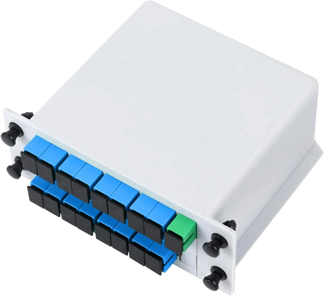 اسپلیتر فیبر نوری PLC مدل SC/UPC با قابلیت نصب کارتی 1x16، اسپلیتر فیبر نوری برای سیم کشی خانگی، LAN، اتاق های شبکه، جعبه توزیع فیبر