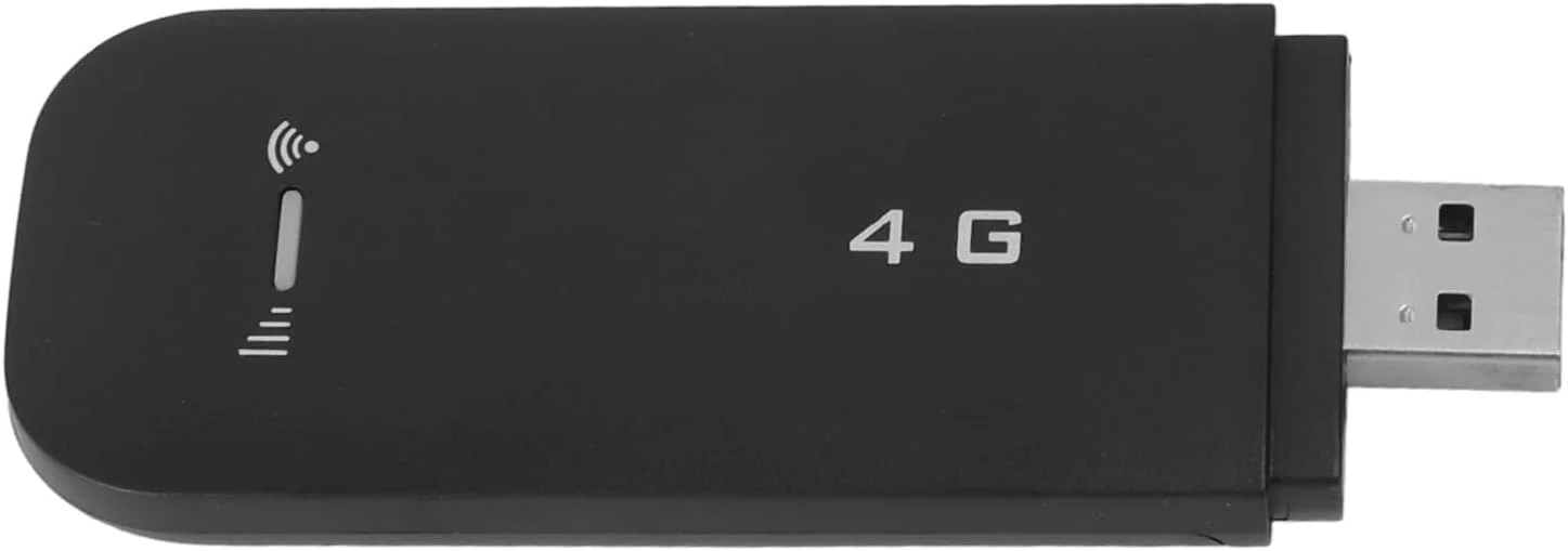 روتر وای فای قابل حمل USB 4G LTE مدل Asixxsix، پشتیبانی از 10 دستگاه، هات اسپات قابل حمل با درگاه USB اسلات سیم کارت، مودم وای فای پلاگ اند پلی برای تلفن، تبلت و لپ تاپ (مشکی)