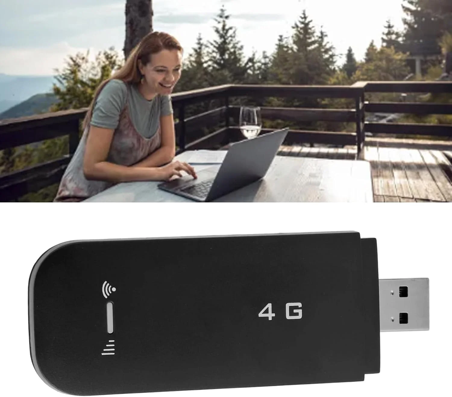روتر وای فای قابل حمل USB 4G LTE مدل Asixxsix، پشتیبانی از 10 دستگاه، هات اسپات قابل حمل با درگاه USB اسلات سیم کارت، مودم وای فای پلاگ اند پلی برای تلفن، تبلت و لپ تاپ (مشکی)
