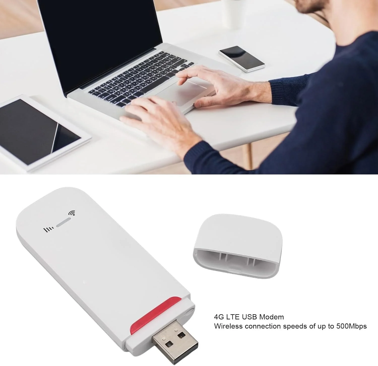 مودم USB 4G LTE با سرعت 500 مگابیت بر ثانیه و درگاه سیم کارت، هات اسپات مسافرتی قابل حمل با سرعت بالا، پشتیبانی تا 10 کاربر، برای اروپا، آسیا، اقیانوسیه، آفریقا، فقط وصل کنید و استفاده کنید