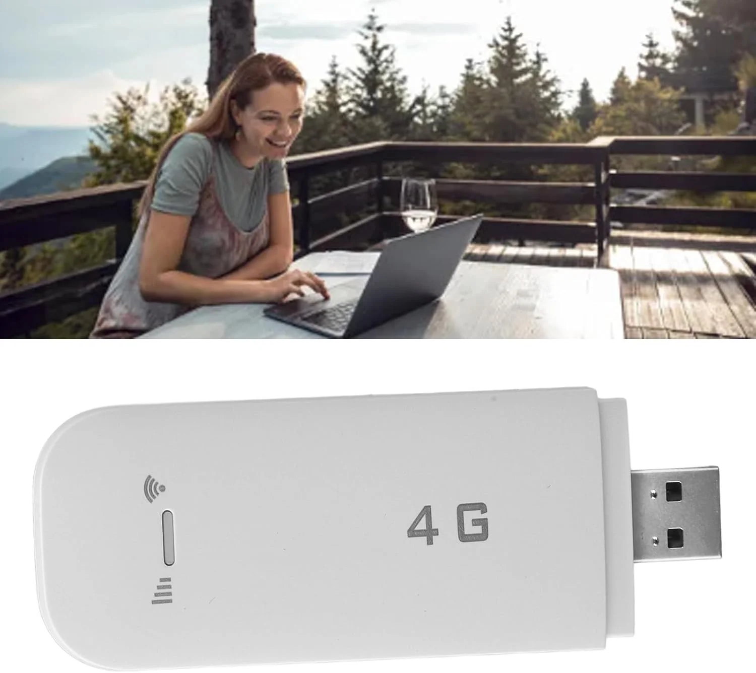 روتر وای فای قابل حمل USB 4G LTE مدل Asixxsix، پشتیبانی از 10 دستگاه، هات اسپات قابل حمل با درگاه USB و اسلات سیم کارت، مودم وای فای پلاگ اند پلی برای تلفن، تبلت و لپ تاپ (سفید)
