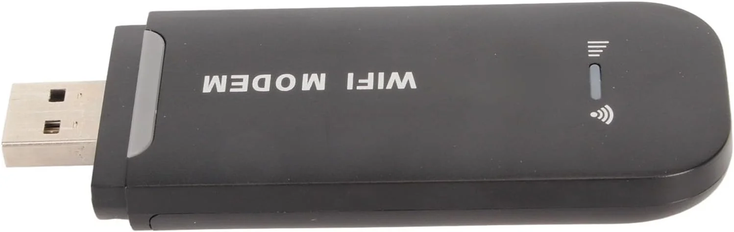 مودم روتر وای فای Depisuta، هات اسپات مسافرتی USB 4G LTE، بی سیم 150 مگابیت بر ثانیه، قابل حمل، اتصال آسان، پشتیبانی تا 10 کاربر، رمزگذاری وای فای WPA WPA2، دانگل مودم با اسلات سیم کارت برای تلفن، لپ تاپ (مشکی)