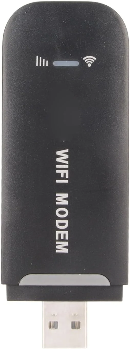 مودم روتر وای فای Depisuta، هات اسپات مسافرتی USB 4G LTE، بی سیم 150 مگابیت بر ثانیه، قابل حمل، اتصال آسان، پشتیبانی تا 10 کاربر، رمزگذاری وای فای WPA WPA2، دانگل مودم با اسلات سیم کارت برای تلفن، لپ تاپ (مشکی)