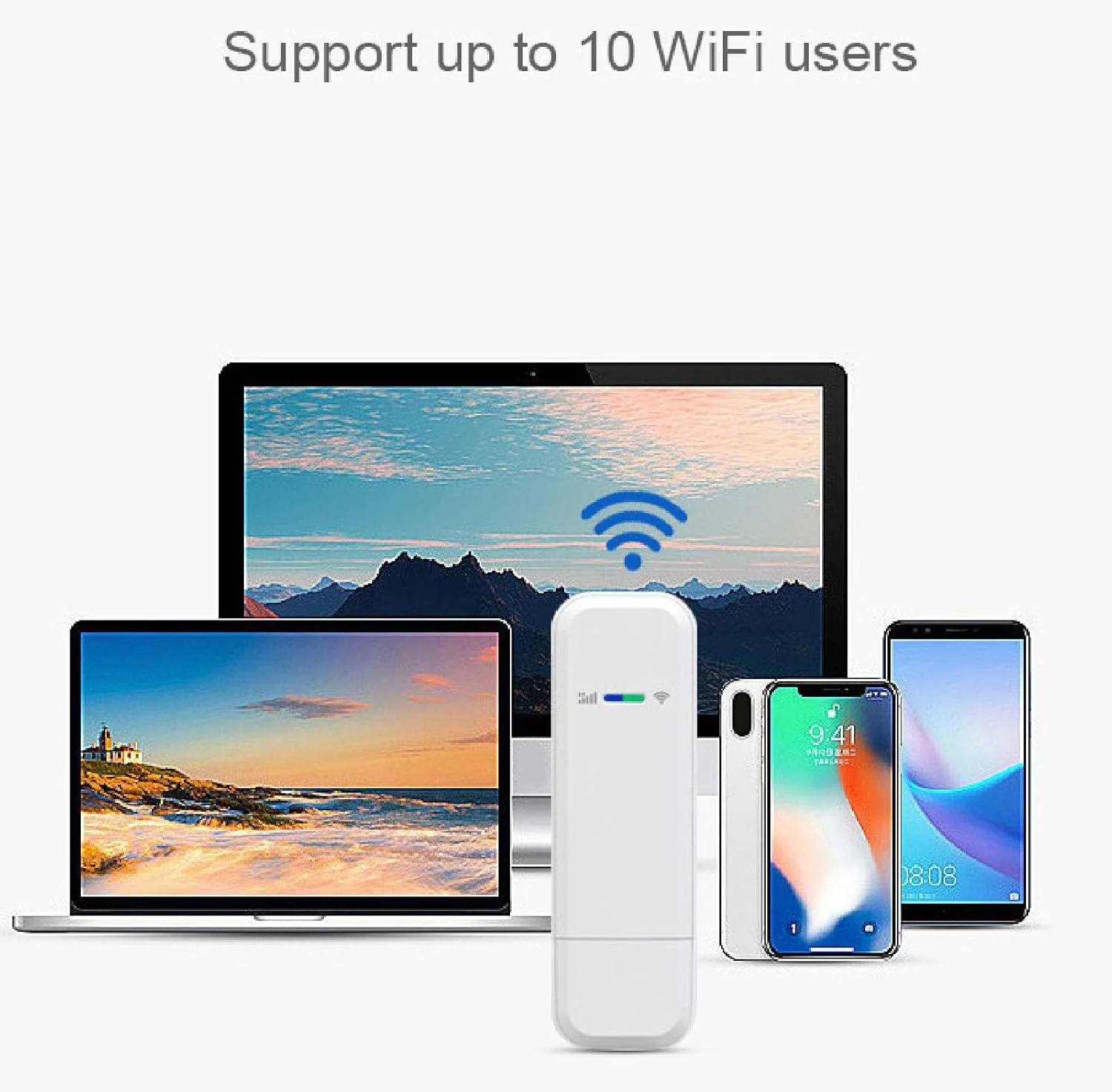 مودم وای فای USB عمومی، نقطه اتصال وای فای 3G ایمنی 4G LTE برای تلویزیون تلفن تلویزیون (نسخه آسیای جنوب شرقی)