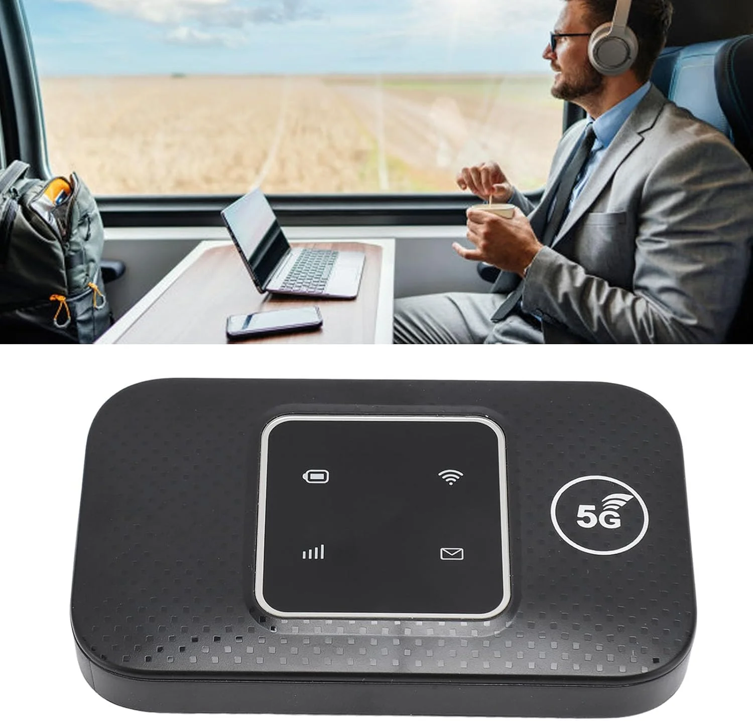 هات‌اسپات وای‌فای موبایل 4G LTE Haofy با درگاه سیم کارت، سرعت 150 مگابیت بر ثانیه، مناسب سفر