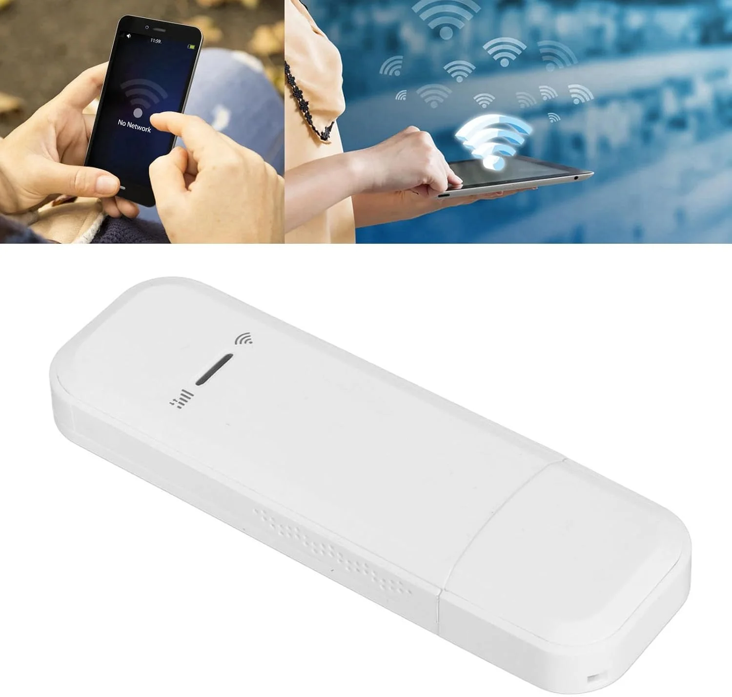 مودم وایرلس Haofy WLAN، پایدار، هات‌اسپات وایرلس 150 مگابیت بر ثانیه، اشتراک‌گذاری 4G LTE برای کامپیوتر و تلفن همراه (نسخه اروپا)