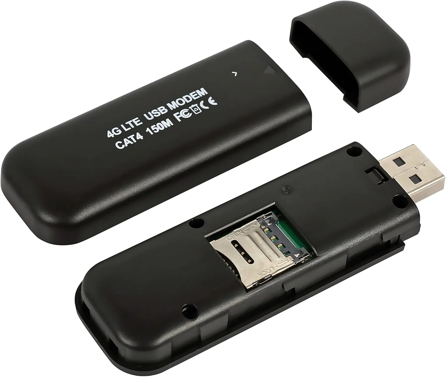 مودم وای فای قابل حمل 4G با قابلیت پشتیبانی از سیم کارت و اتصال 10 کاربر، روتر 4G LTE با درگاه سیم کارت، هات اسپات مسافرتی پرسرعت، مودم USB مینی، طراحی فشرده با ابعاد 88mmx28mmx9mm