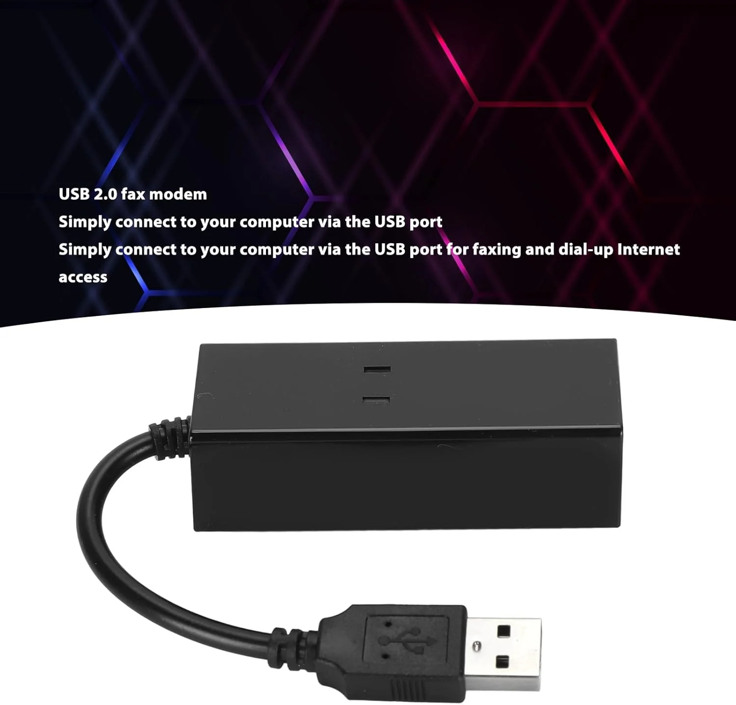 مودم فکس USB 2.0، سخت افزار خارجی شماره گیری، مودم فکس داده شماره گیری USB 56K برای کامپیوتر لپ تاپ، نصب آسان برای 10 8 7