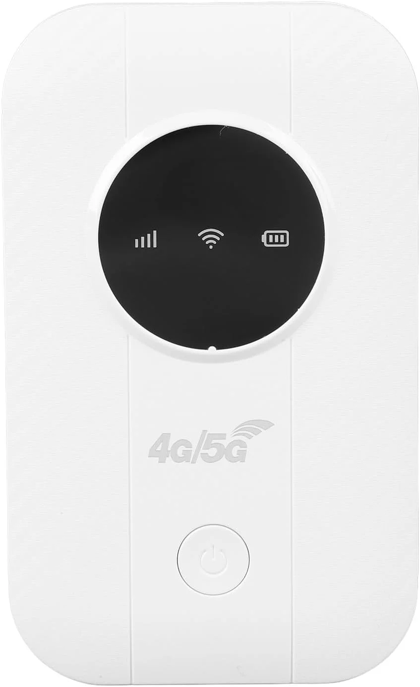 روتر وای فای قابل حمل 4G 5G، هات اسپات موبایل 300 مگابیت بر ثانیه آنلاک شده با اسلات سیم کارت، اتصال تا 10 دستگاه، مودم وای فای USB فوق العاده باریک برای سفر و کار