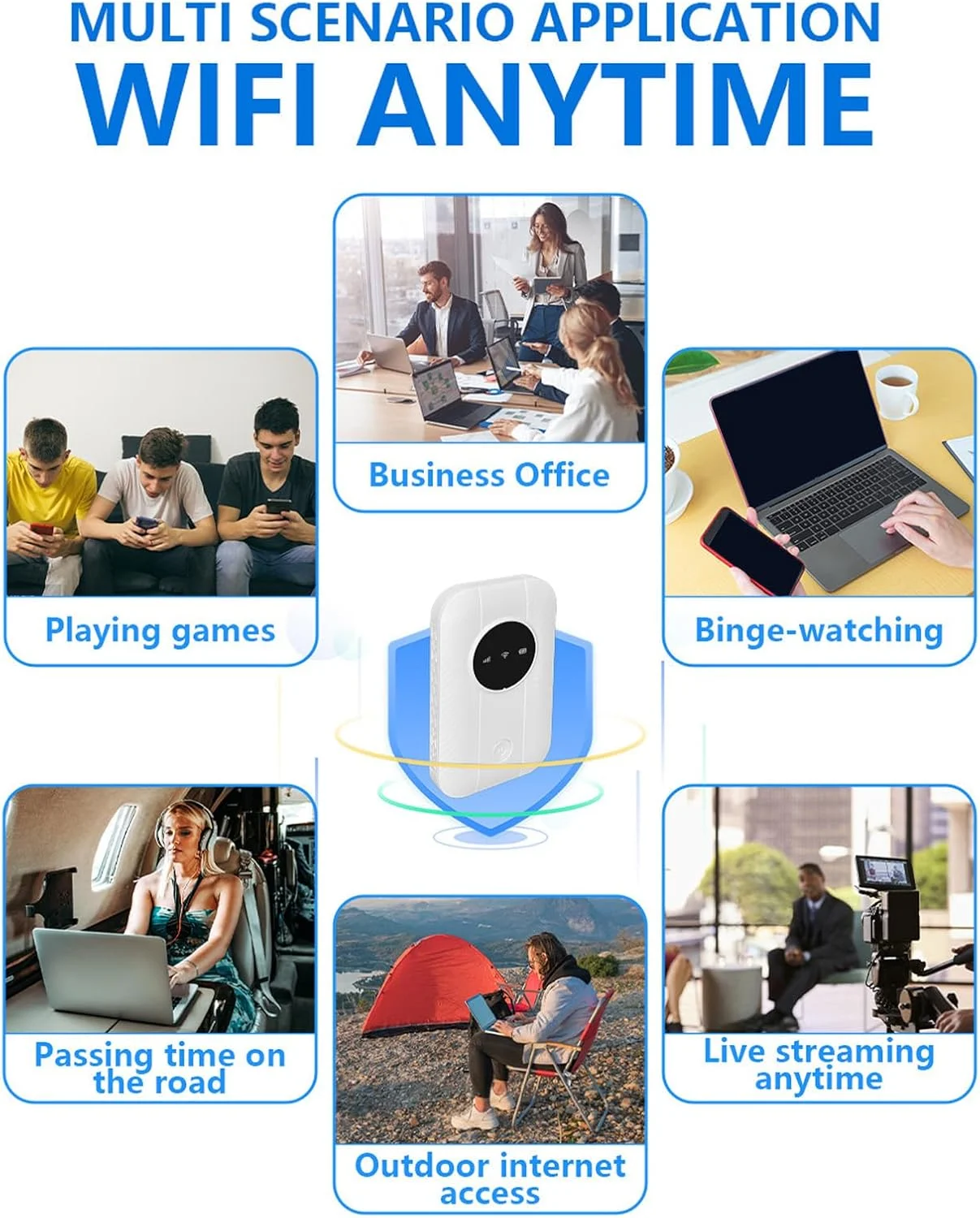 روتر وای فای قابل حمل 4G 5G، هات اسپات موبایل 300 مگابیت بر ثانیه آنلاک شده با اسلات سیم کارت، اتصال تا 10 دستگاه، مودم وای فای USB فوق العاده باریک برای سفر و کار روتر وای فای قابل حمل 4G 5G، هات اسپات موبایل 300 مگابیت بر ثانیه آنلاک شده با اسلات سیم کارت، اتصال تا 10 دستگاه، مودم وای فای USB فوق العاده باریک برای سفر و کار
