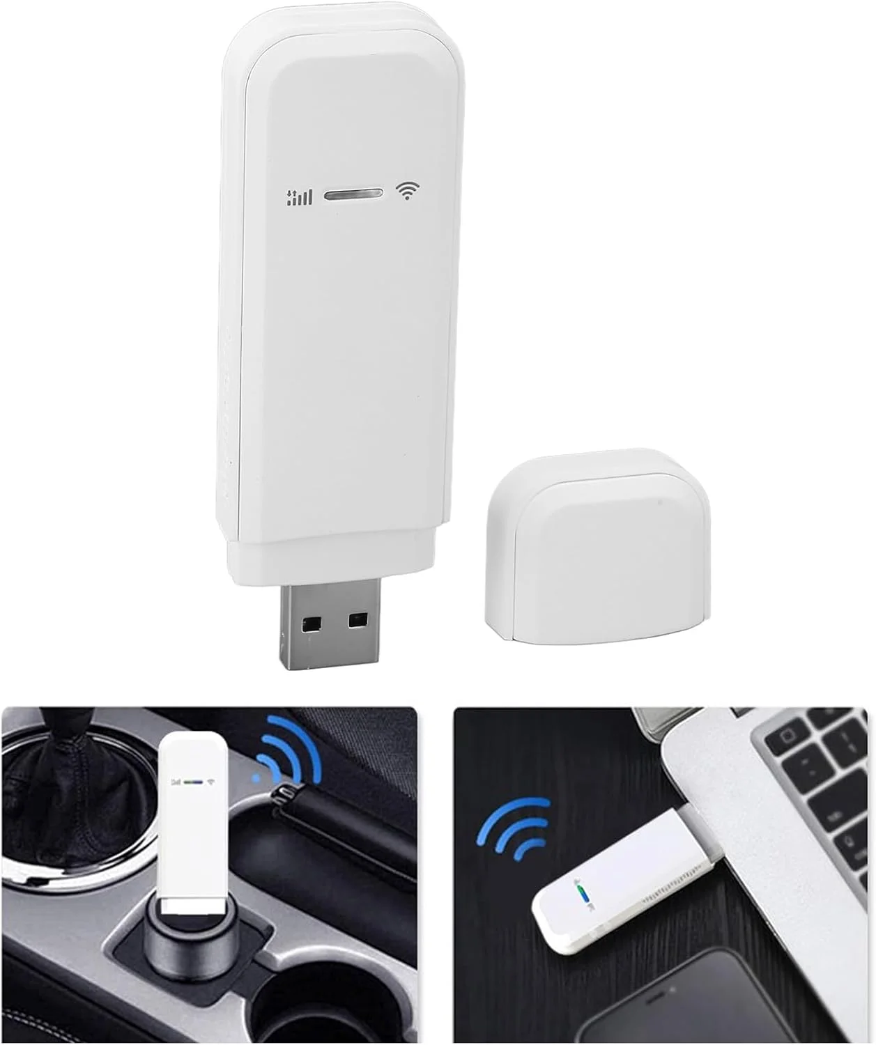 دانگل وای فای قابل حمل B1/3/7/8/20 4G LTE سیم کارت، روتر هات اسپات وای فای با سرعت بالا 150 مگابیت بر ثانیه برای 10 کاربر، اتصال آسان، با اسلات کارت سیم، برای تلفن همراه، کامپیوتر و تبلت