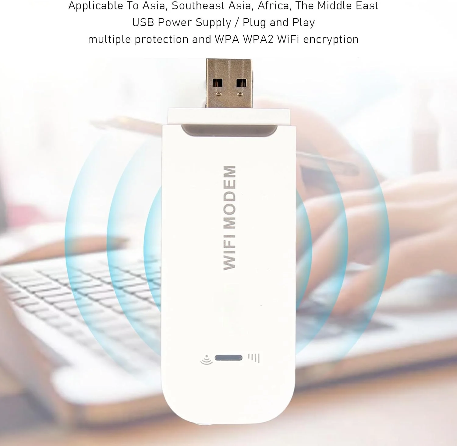 مودم روتر وای فای 4G سرعت بالا 150 مگابیت بر ثانیه مناسب سفر و منزل، با اسلات سیم کارت، اشتراک گذاری تا 10 کاربر (سفید)