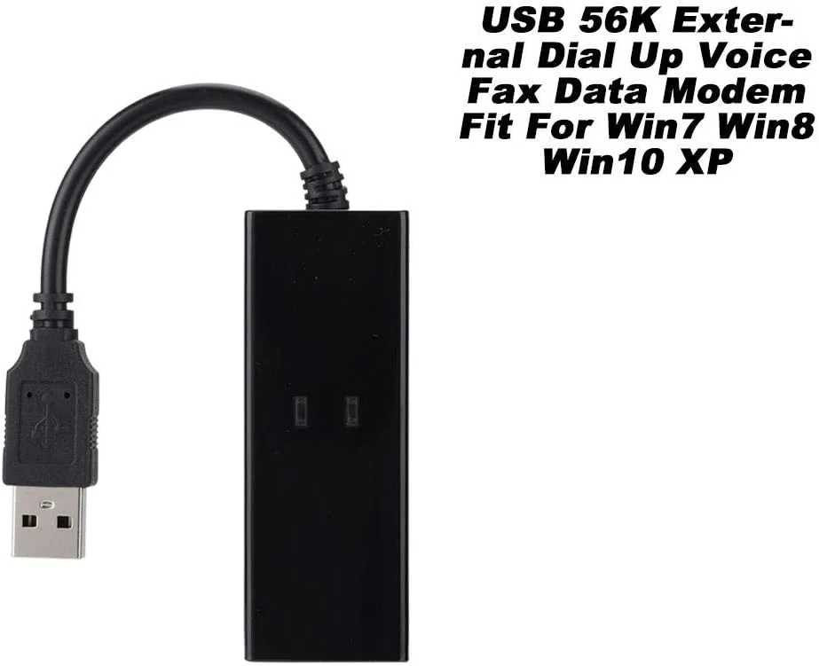 مودم USB اکسترنال 56K Thincol با آداپتور RJ11 به USB، مودم فکس شماره‌گیر V.92 چند منظوره برای WIN10/WIN8.1/WIN8/WIN7 64 بیتی