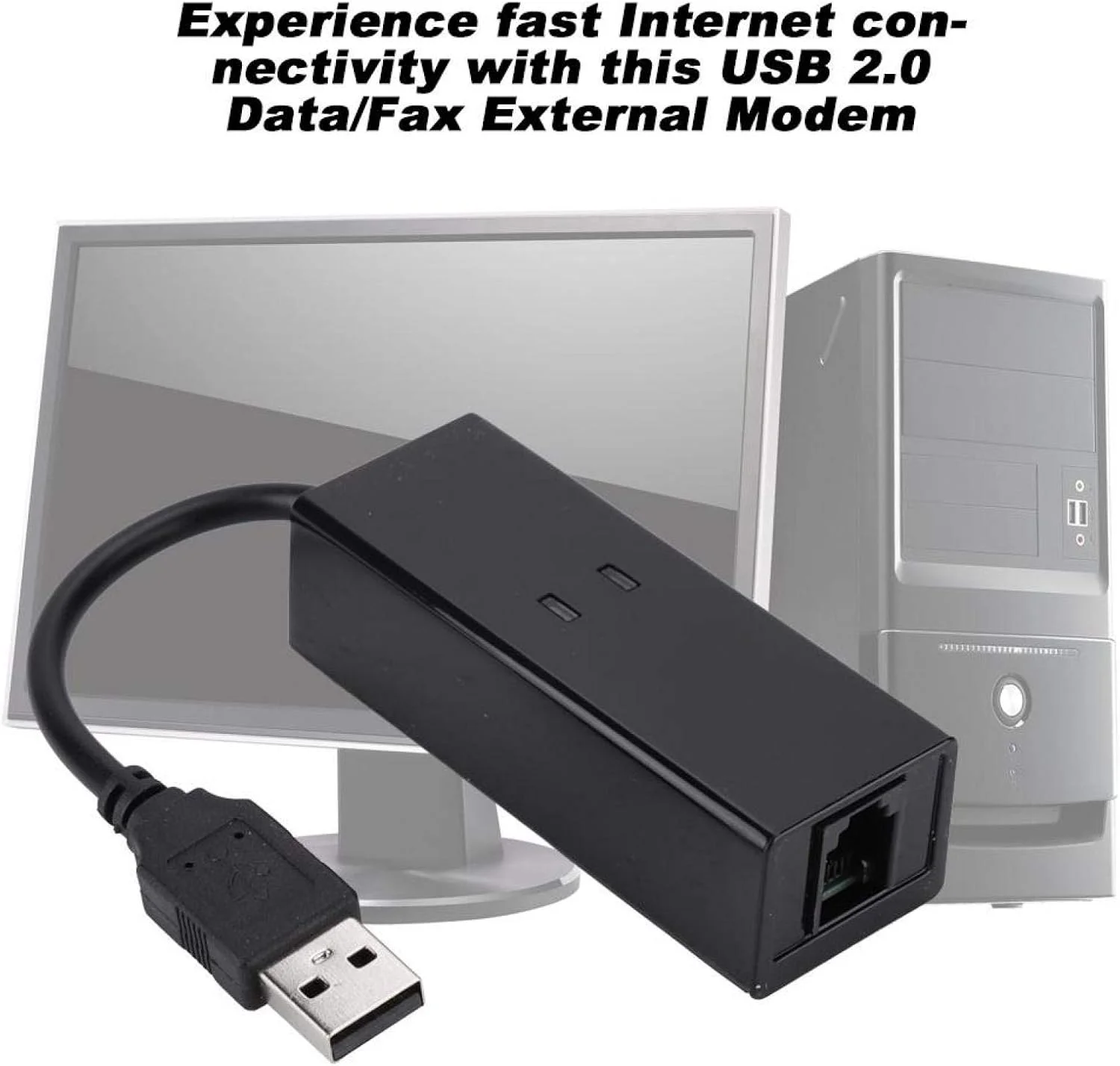 مودم دیتا، مودم فکس و دیتای شماره‌گیری خارجی USB 2.0 با سرعت دانلود 56K، پشتیبانی از شناسه تماس گیرنده برای Win7 Win8 Win10 XP