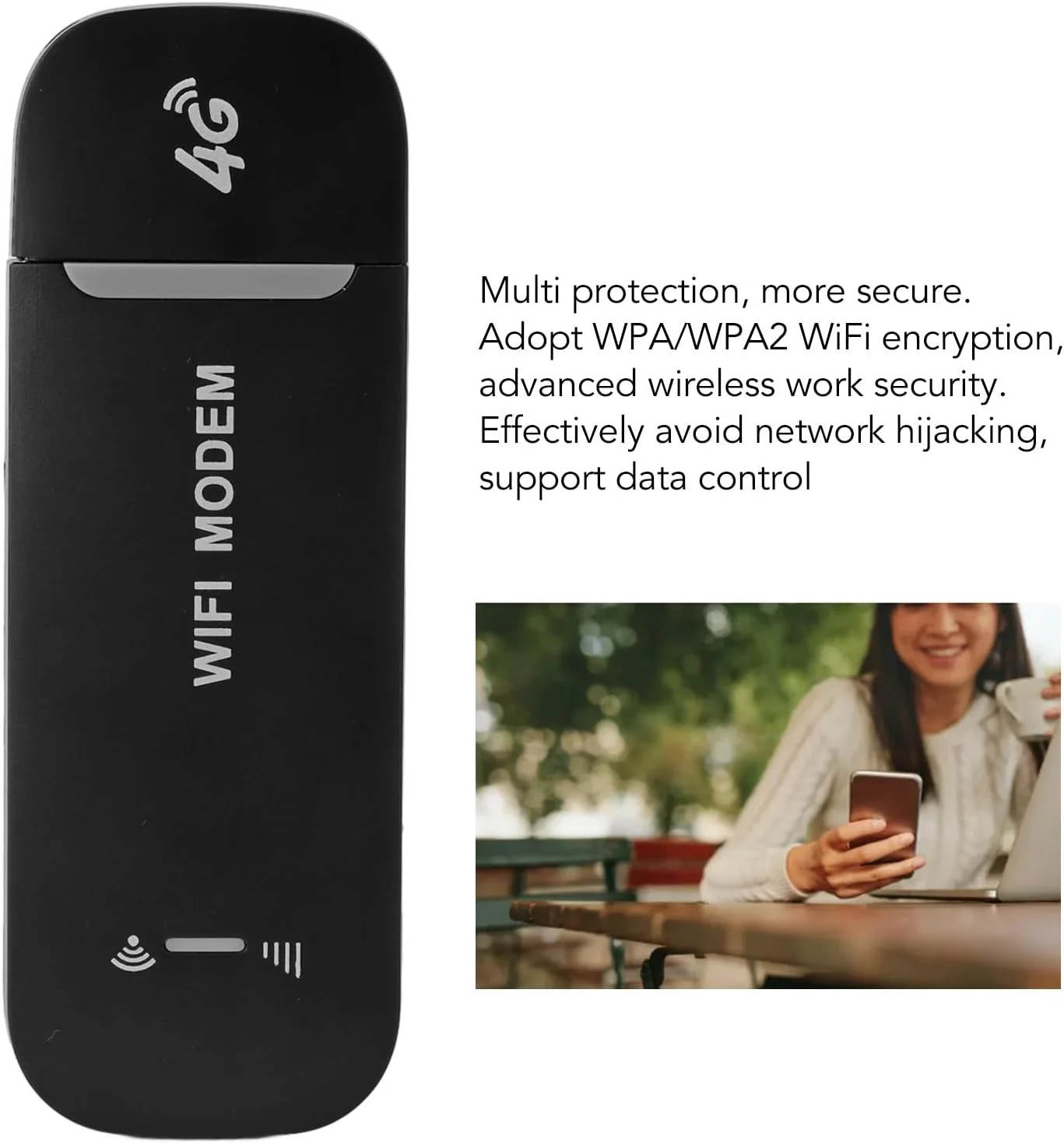مودم USB 4G Zopsc، روتر مودم TUSB قابل حمل با اسلات سیم کارت، مینی روتر هات اسپات مسافرتی قابل حمل با قابلیت اتصال و پخش (مشکی) - تصویر 2 مودم USB 4G Zopsc، روتر مودم TUSB قابل حمل با اسلات سیم کارت، مینی روتر هات اسپات مسافرتی قابل حمل با قابلیت اتصال و پخش (مشکی) - تصویر 2