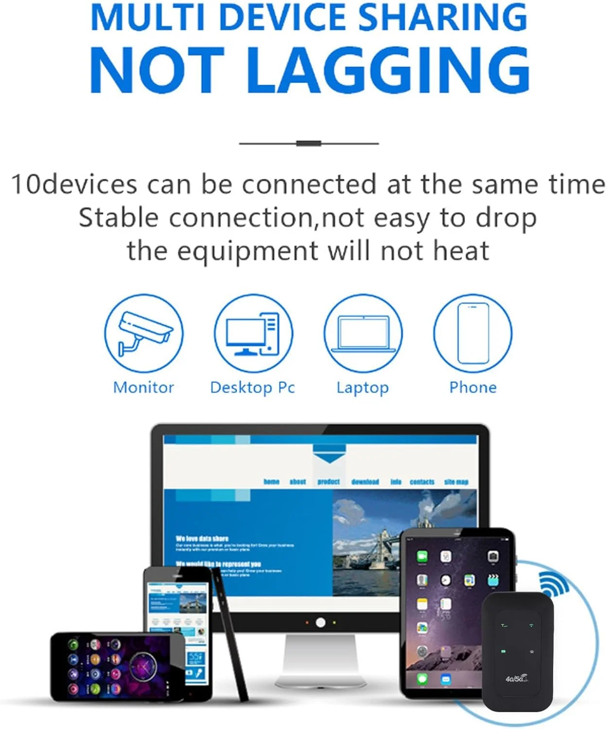 روتر موبایل 4G 5G با سرعت 300 مگابیت بر ثانیه، اتصال 10 دستگاه، درگاه سیم کارت، باتری 10 ساعته، برای تلفن هوشمند، تبلت، لپ تاپ، در 200+ کشور روتر موبایل 4G 5G با سرعت 300 مگابیت بر ثانیه، اتصال 10 دستگاه، درگاه سیم کارت، باتری 10 ساعته، برای تلفن هوشمند، تبلت، لپ تاپ، در 200+ کشور