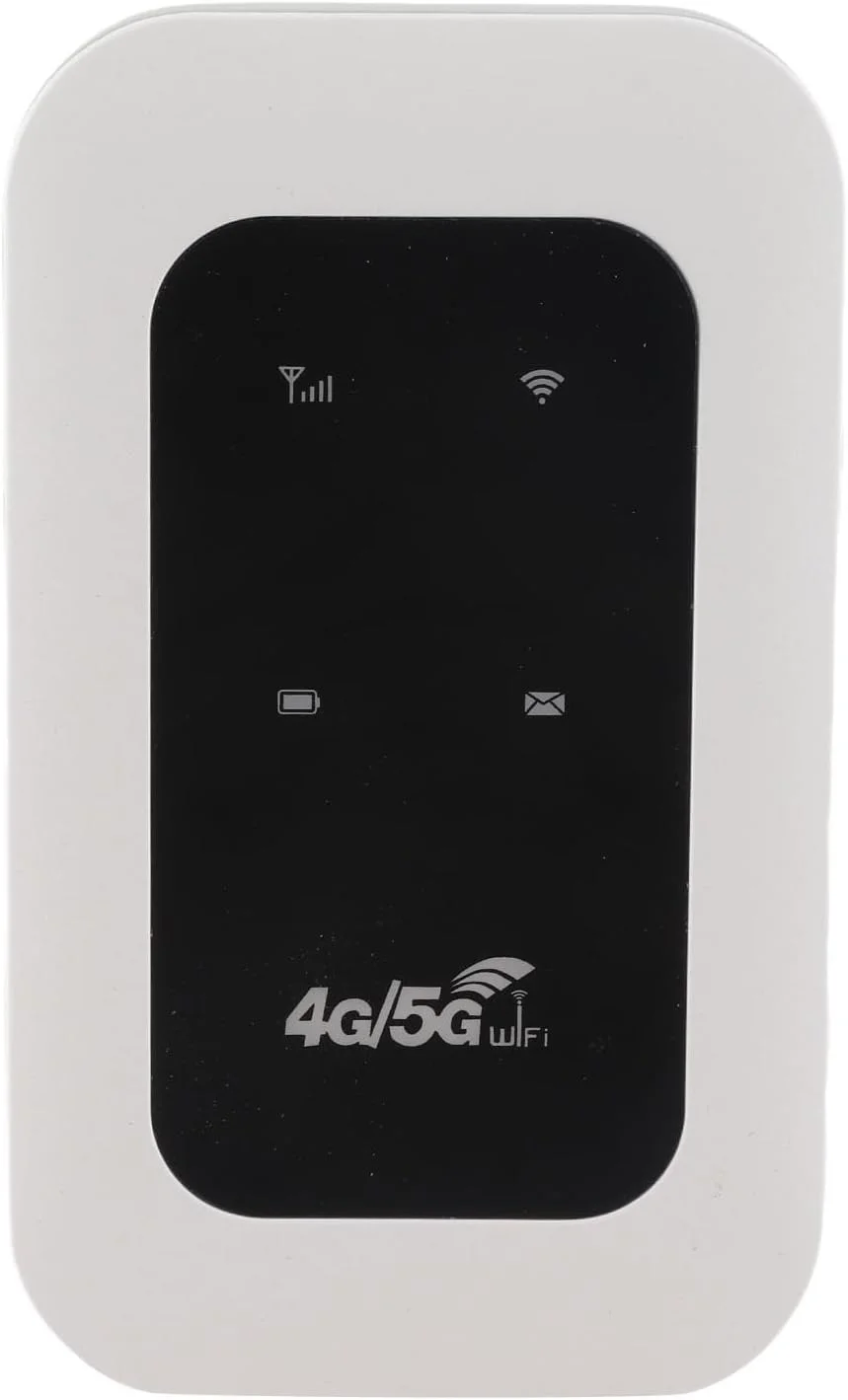 هات‌اسپات وای‌فای قابل حمل 4G 5G، هات‌اسپات موبایل وای‌فای 4G 5G مناسب سفر، پشتیبانی از 10 دستگاه با اسلات سیم‌کارت برای کمپر