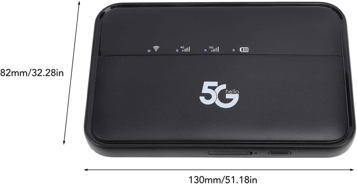 مودم همراه 5G، دستگاه قابل حمل برای مسافرت، با درگاه سیم کارت، دستگاه دو بانده پرسرعت قابل حمل برای مسافرت