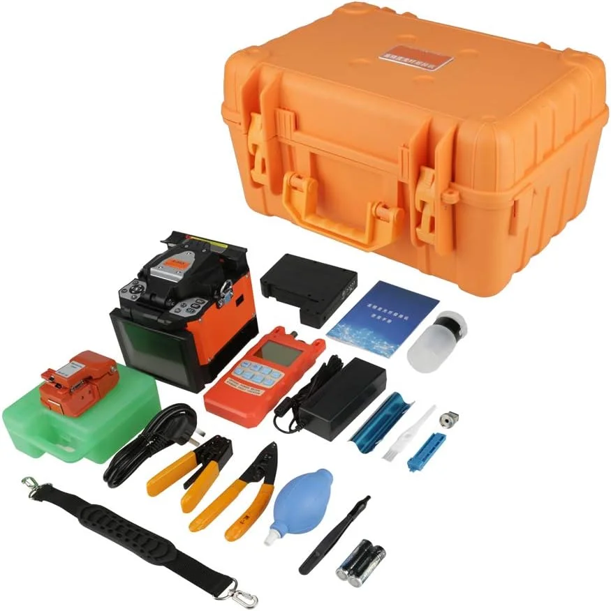 دستگاه جوش فیبر نوری Eujgoov A-80S، دستگاه اتصال فیبر نوری 100V-240V 50/60Hz