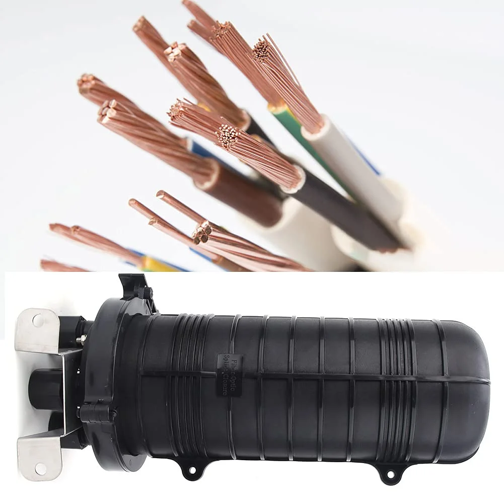 جعبه اتصال فیبر نوری 2 عددی، 1 تا 4 لایه، دیسک اتصال عمودی، جعبه اتصال فیبر ضد آب IP68