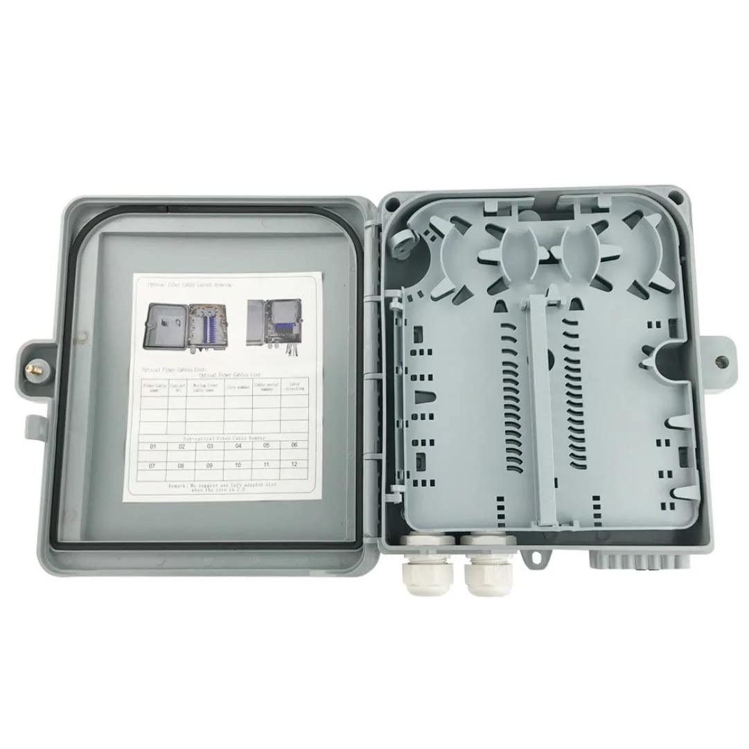 جعبه تقسیم کابل فیبر نوری 12 هسته ای، محفظه محافظت از کابل