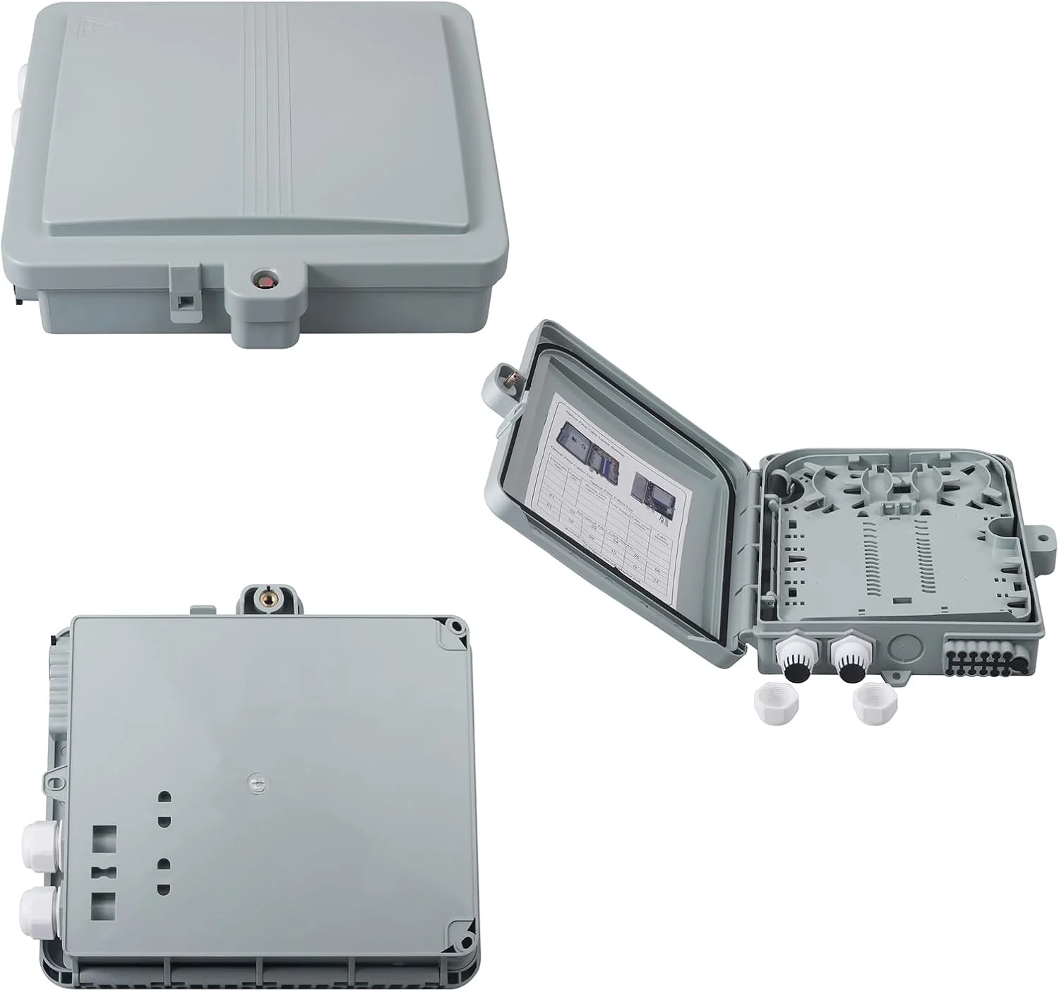 جعبه ترمینال فیبر نوری 12 هسته ای با 12 عدد کوپلر LC Duplex OM3 Multimode، لوازم جانبی فیبر نوری FTTH، ابعاد 24.5x22x6.5 سانتی متر جعبه ترمینال فیبر نوری 12 هسته ای با 12 عدد کوپلر LC Duplex OM3 Multimode، لوازم جانبی فیبر نوری FTTH، ابعاد 24.5x22x6.5 سانتی متر