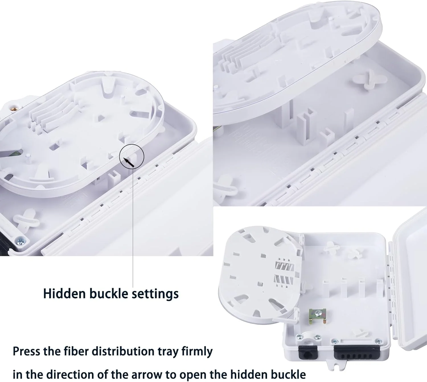 جعبه ترمینال فیبر نوری 6 هسته ای با 6 عدد کوپلر LC Duplex OM3 Multimode، لوازم جانبی فیبر نوری FTTH، ابعاد 24.5x22x6.5 سانتی متر جعبه ترمینال فیبر نوری 6 هسته ای با 6 عدد کوپلر LC Duplex OM3 Multimode، لوازم جانبی فیبر نوری FTTH، ابعاد 24.5x22x6.5 سانتی متر