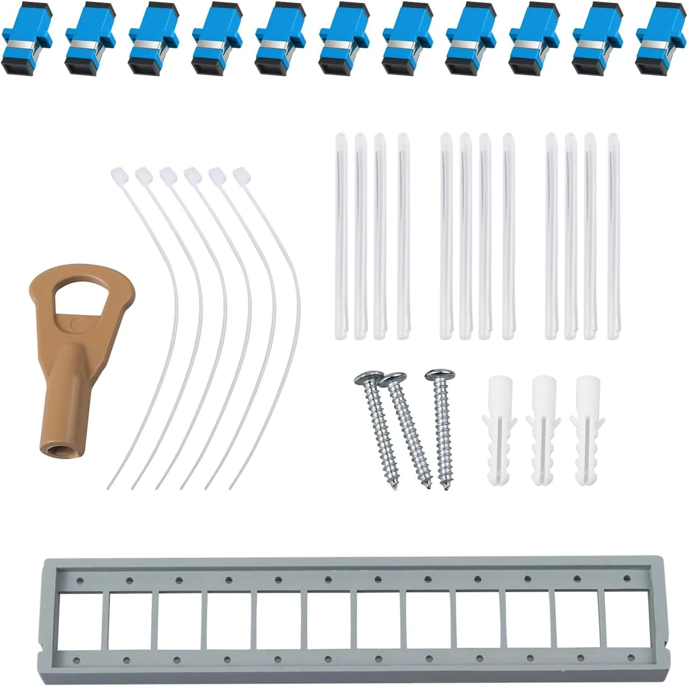 جعبه ترمینال فیبر نوری 12 هسته ای با 12 عدد کوپلر سینگل مود SC APC، لوازم جانبی فیبر نوری FTTH، ابعاد 24.5x22x6.5 سانتی متر جعبه ترمینال فیبر نوری 12 هسته ای با 12 عدد کوپلر سینگل مود SC APC، لوازم جانبی فیبر نوری FTTH، ابعاد 24.5x22x6.5 سانتی متر