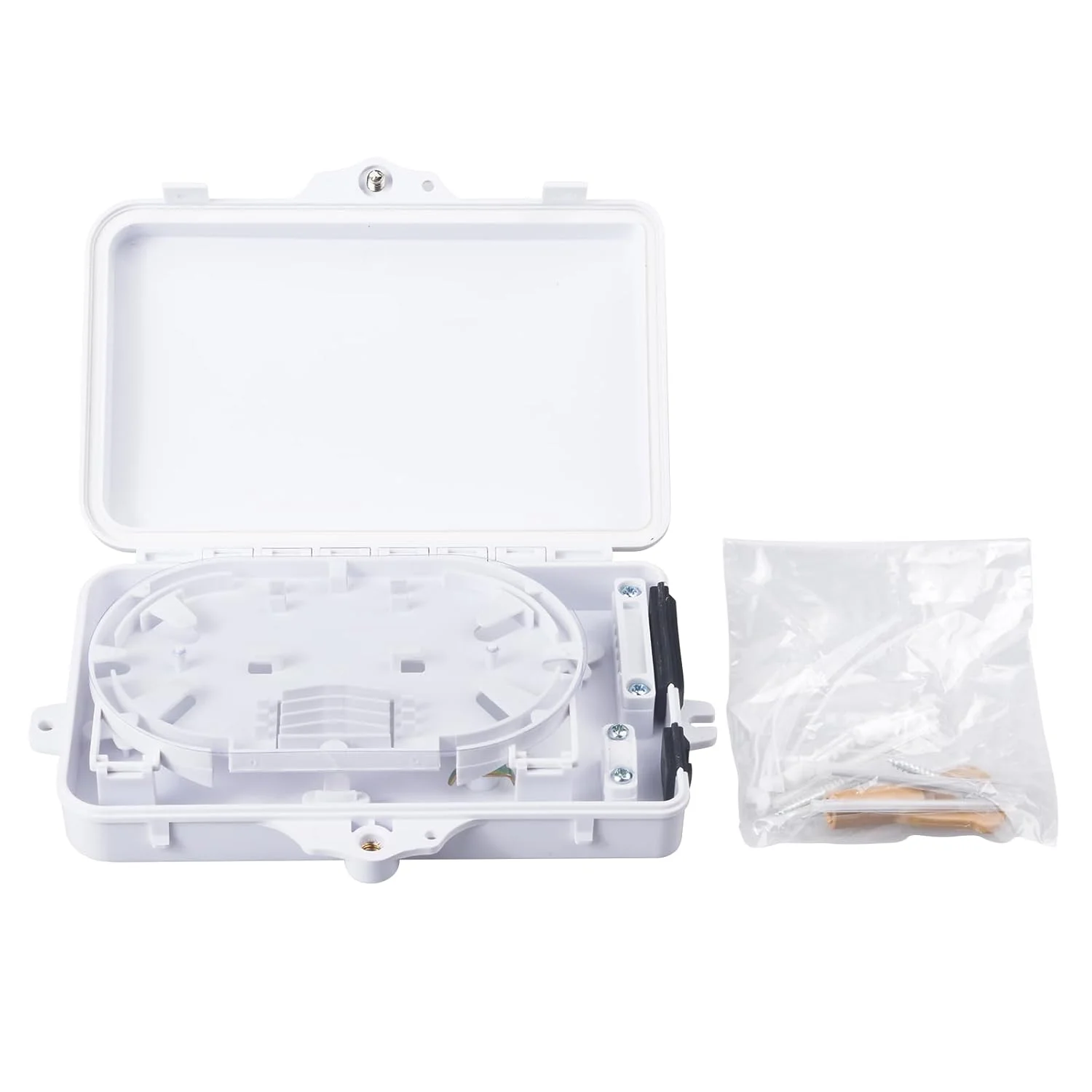 جعبه ترمینال فیبر نوری 6 هسته ای، محفظه توزیع فیبر نوری FTTH، لوازم جانبی فیبر نوری، 20.5 x 13.5 x 4 سانتیمتر