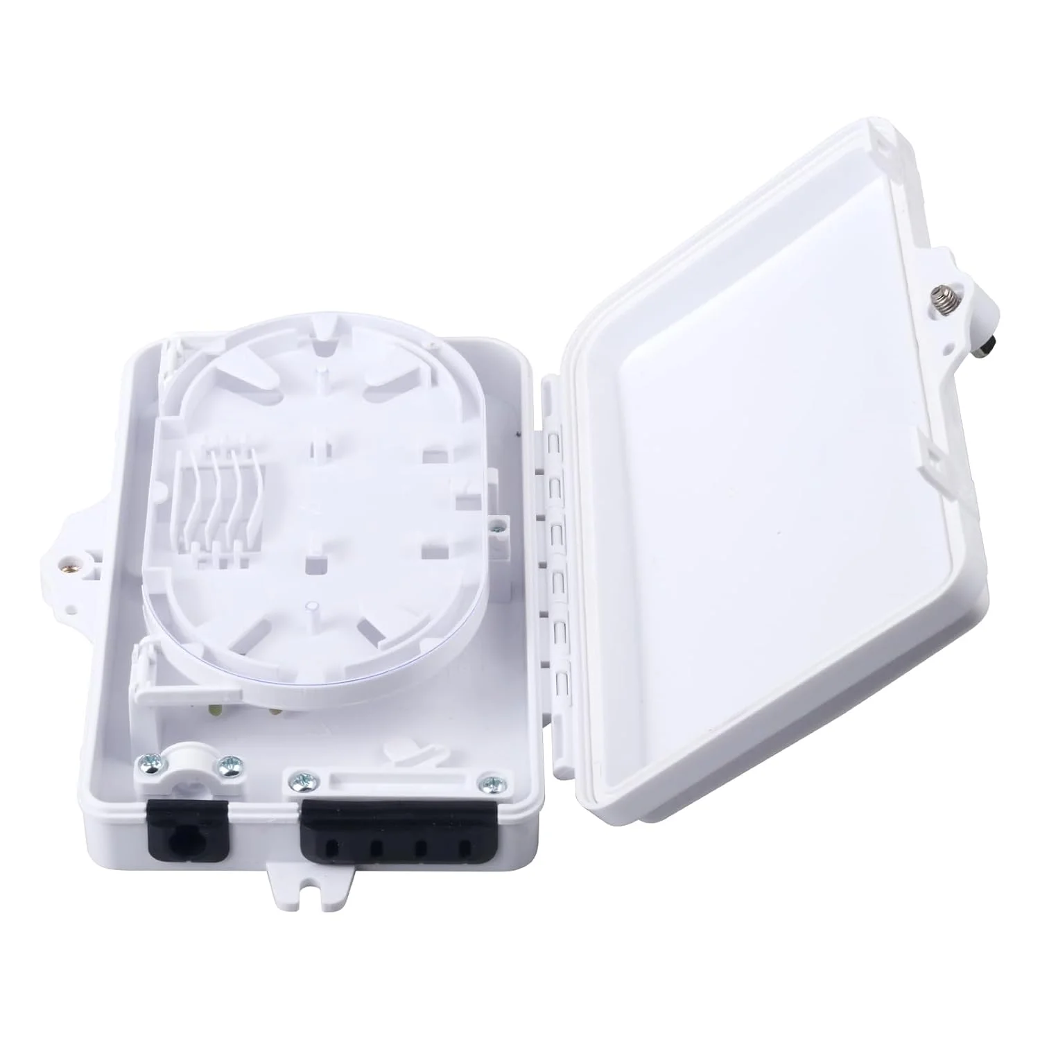 جعبه ترمینال فیبر نوری 4 هسته ای، محفظه توزیع فیبر نوری FTTH، لوازم جانبی فیبر نوری 20.5 x 13.5 x 4 سانتی متر جعبه ترمینال فیبر نوری 4 هسته ای، محفظه توزیع فیبر نوری FTTH، لوازم جانبی فیبر نوری 20.5 x 13.5 x 4 سانتی متر