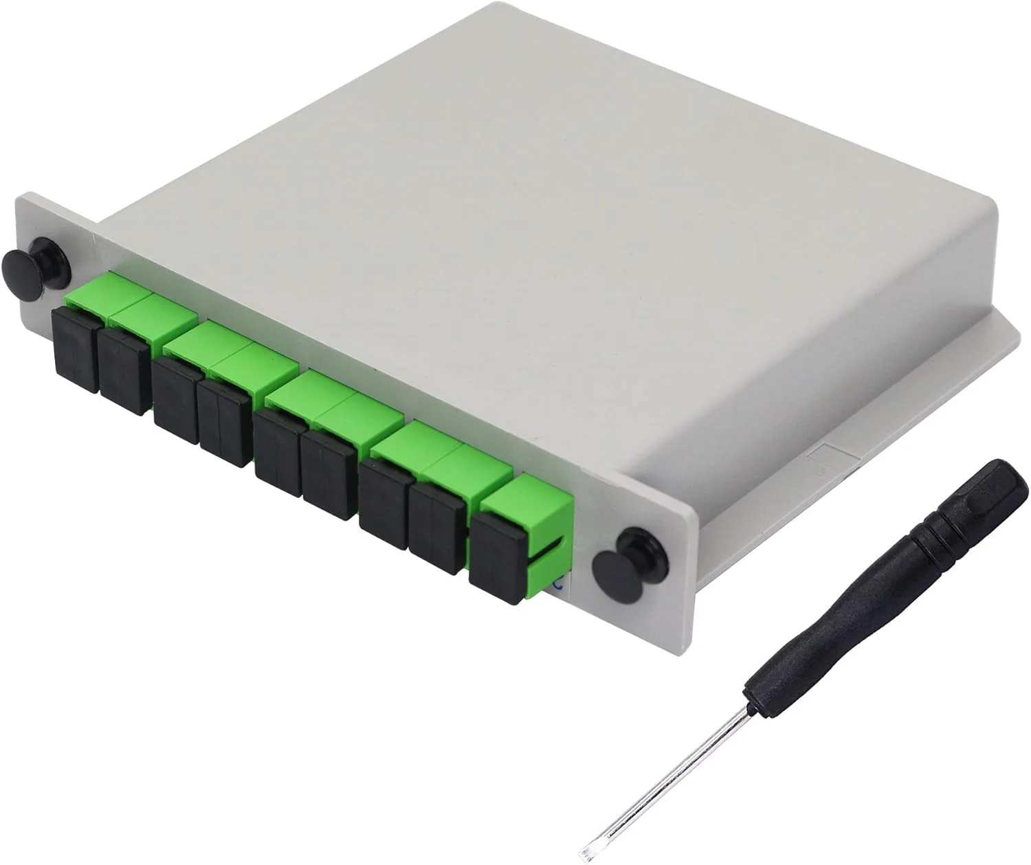 اسپلیتر PLC فیبر نوری SC/APC یک به هشت GINTOOYUN برای سیم کشی خانگی، پروژه های مهندسی، LAN فیبر نوری