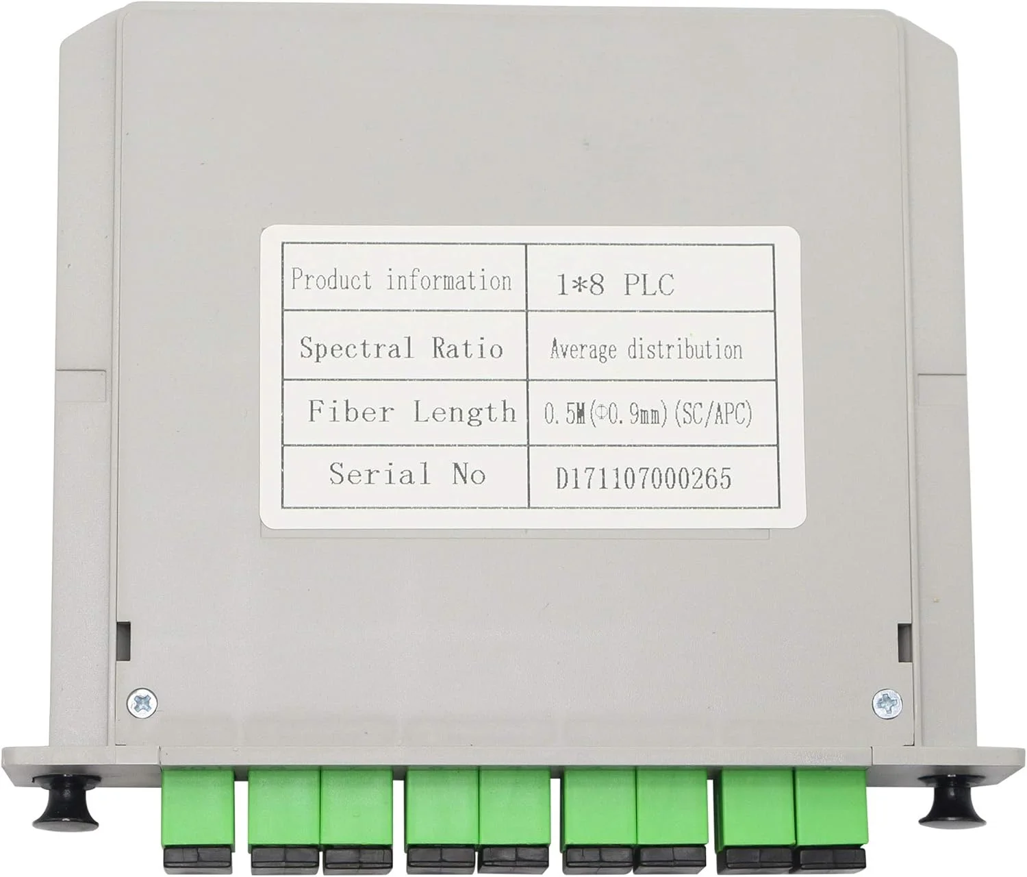 اسپلیتر PLC فیبر نوری SC/APC یک به هشت GINTOOYUN برای سیم کشی خانگی، پروژه های مهندسی، LAN فیبر نوری