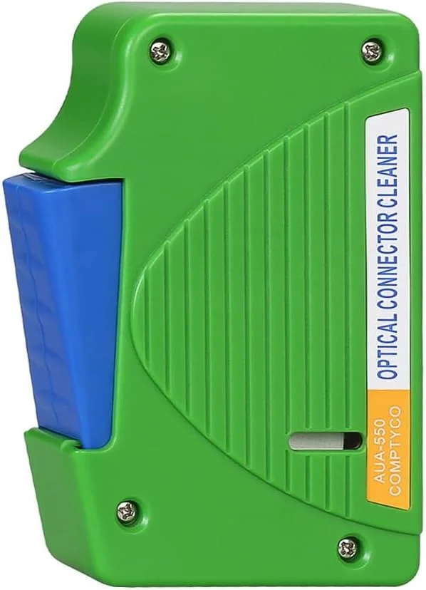 جعبه تمیز کننده فیبر نوری KASTWAVE، جعبه تمیز کننده فیبر نوری FTTH برای 1.25mm 2.5mm، FC، SC، LC، MU، ST و کانکتورهای نوری، بیش از 500 بار تمیز می کند، سواب تمیز کننده آنتی استاتیک، سبز