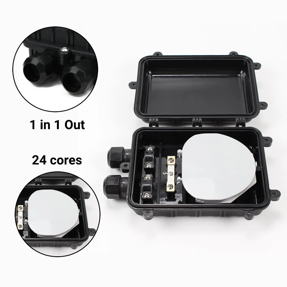 جعبه تقسیم فیبر نوری افقی LiebeWH، ضد آب IP68، 1 ورودی 1 خروجی، مناسب کابل فیبر نوری داخلی و خارجی (24 هسته) جعبه تقسیم فیبر نوری افقی LiebeWH، ضد آب IP68، 1 ورودی 1 خروجی، مناسب کابل فیبر نوری داخلی و خارجی (24 هسته)